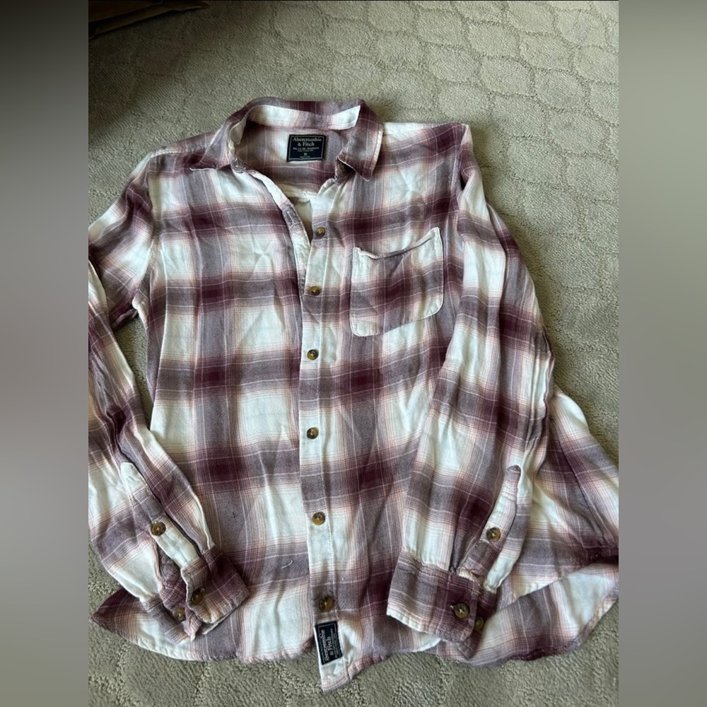 Abercrombie & Fitch purple flannel
